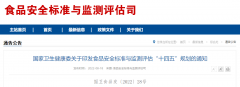 国家卫健委印发食品安全标准与监测评估“十四五”规划（附解读）涉及新食品