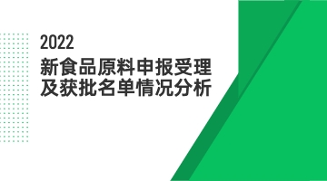 2022年新食品原料申报受理及获批名单情况分析